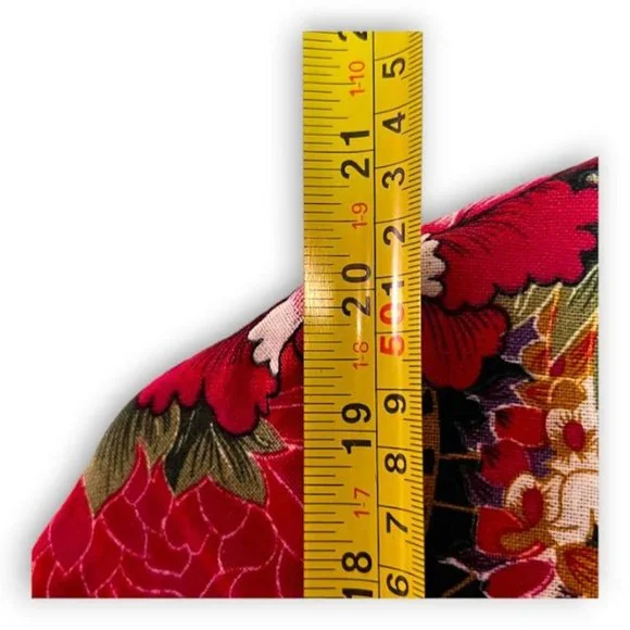 Womens Cotton Linen Short Sleeve Chinese Shirt with Flower Print Size M - Picture 7 of 16